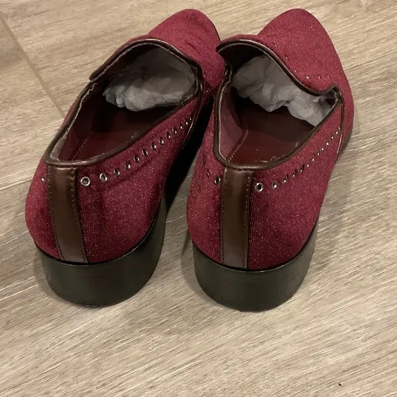 Donald J Pliner Loafers Galiasp Velvet Chianti Pointed Toe Size 6.5