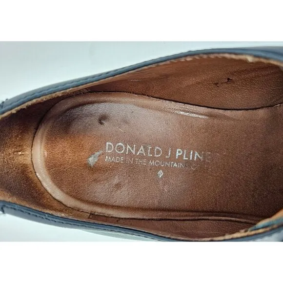 Donald J Pliner Men’s Black Leather Lace-Up Captoe Oxford Dress Shoes 11.5 M