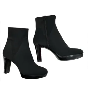 Donald J Pliner Womens Ermad Crepe Elastic Ankle Boots Black Size 9.5M Brand New