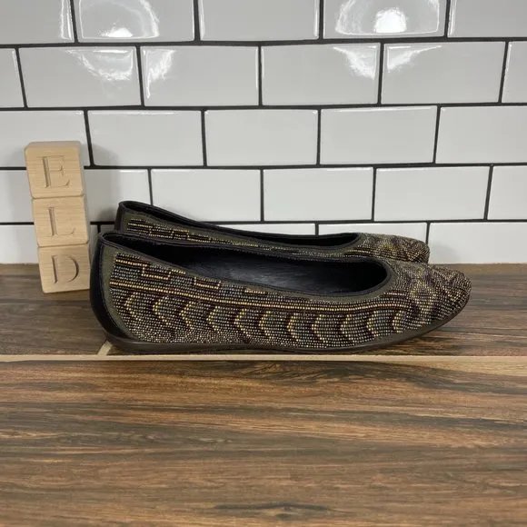 Donald J Pliner Womens Multicolor Hasin Slip On Ballet Flats Size 7.5 M