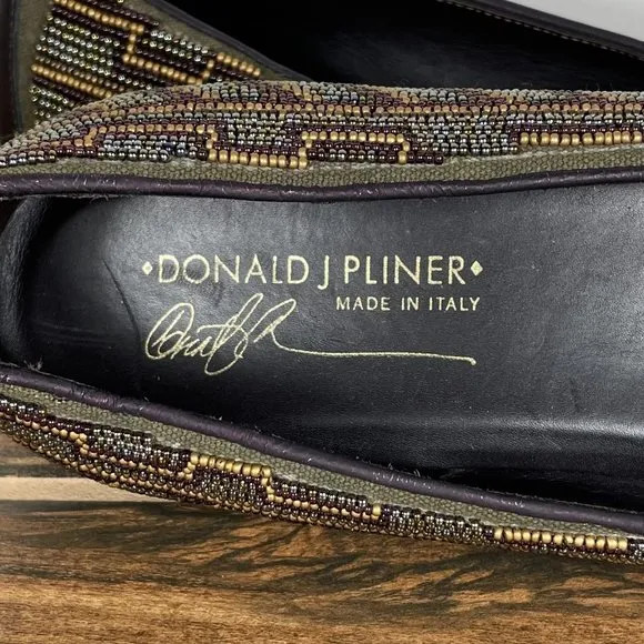 Donald J Pliner Womens Multicolor Hasin Slip On Ballet Flats Size 7.5 M