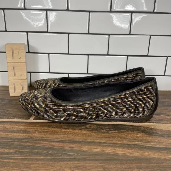 Donald J Pliner Womens Multicolor Hasin Slip On Ballet Flats Size 7.5 M