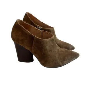 Donald Pliner Women’s Suede Booties with 3-Inch Block Heel, Size 7M