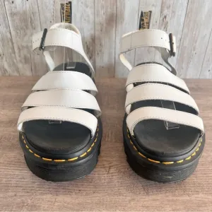 Dr Marten Blaire Platform Sandals White Size 8
