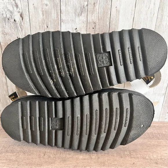 Dr Marten Blaire Platform Sandals White Size 8