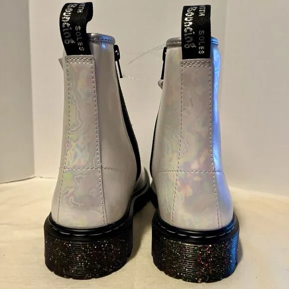 Dr Martens 1460 Pascal Bex Combat Boots W 7 Glitter Soles Ribbon Laces Wedding