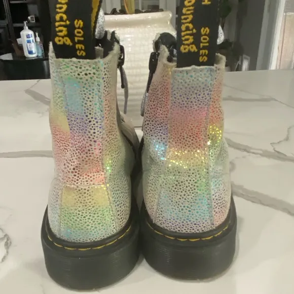 Dr Martens 1460 Pascal Youth Rainbow Iridescent Boots size 2