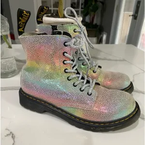 Dr Martens 1460 Pascal Youth Rainbow Iridescent Boots size 2