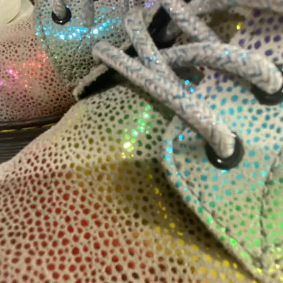 Dr Martens 1460 Pascal Youth Rainbow Iridescent Boots size 2