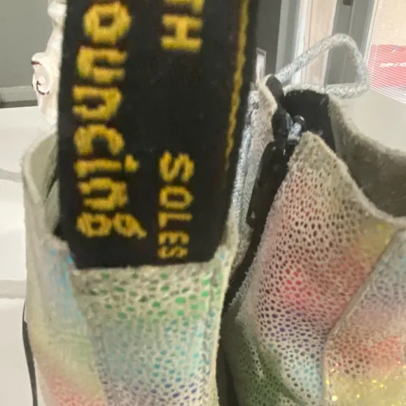 Dr Martens 1460 Pascal Youth Rainbow Iridescent Boots size 2