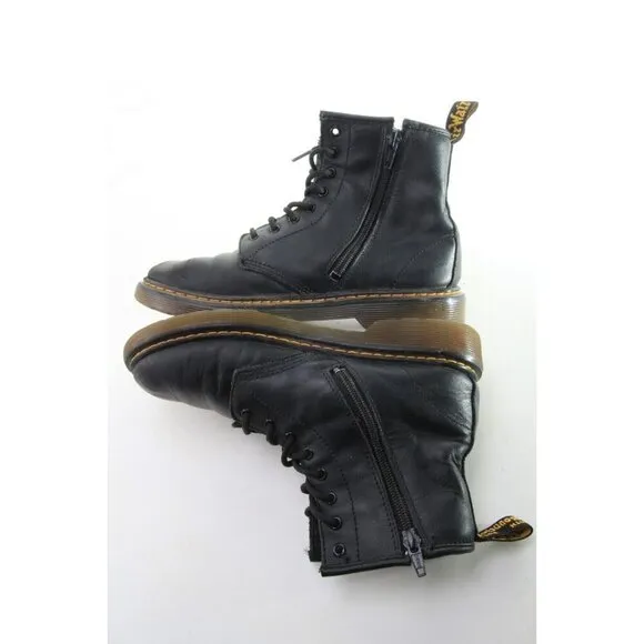 Dr. Martens 15382 Black Zip / Lace Up Doc Martens Dm Combat Boots Womens  5 UK 3