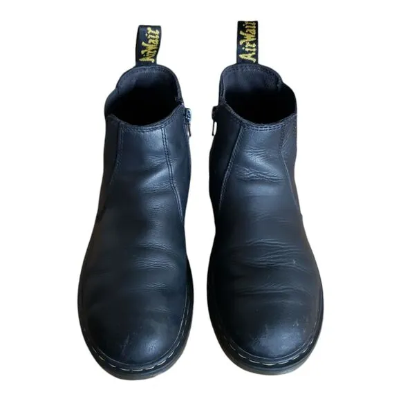 Dr. Martens 2976 Air Wair Chelsea Boots Women's Size 6 Black Leater Zip up
