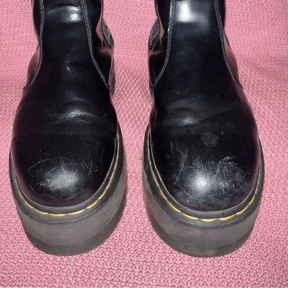Dr. Martens 2976 Black MAX LEATHER PLATFORM CHELSEA BOOTS Size 11