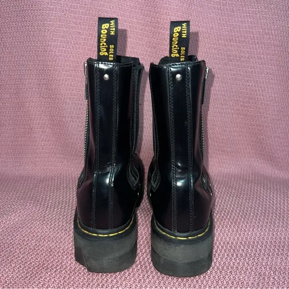 Dr. Martens 2976 Black MAX LEATHER PLATFORM CHELSEA BOOTS Size 11