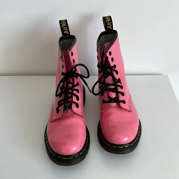Dr. Martens 6 1460 Bubblegum Pink Patent Leather Boots