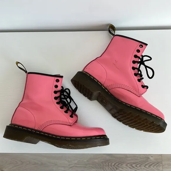 Dr. Martens 6 1460 Bubblegum Pink Patent Leather Boots
