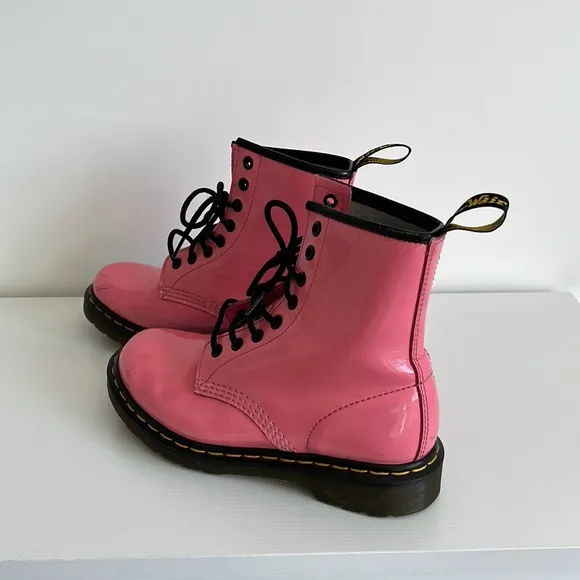 Dr. Martens 6 1460 Bubblegum Pink Patent Leather Boots