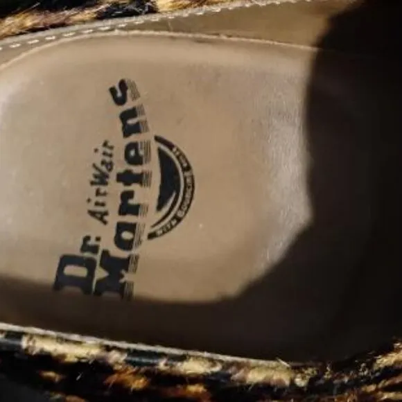 Dr. Martens Air Ware Smiths Hair On Leopard Print Dress Shoes USM 9 USL 10