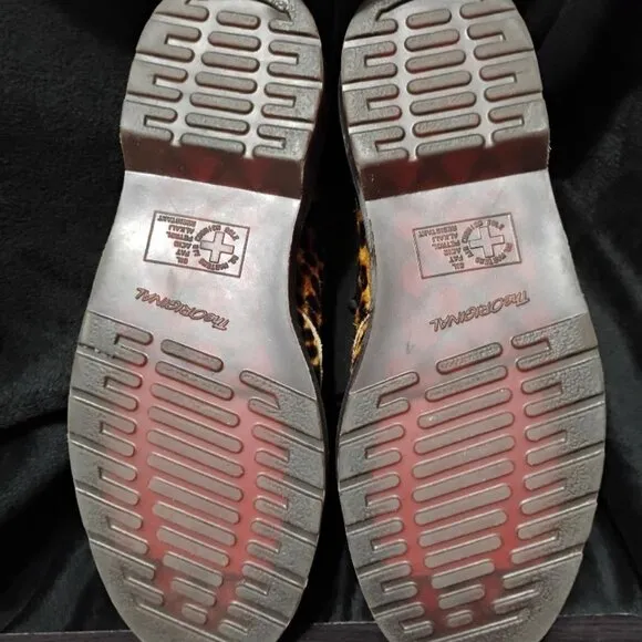 Dr. Martens Air Ware Smiths Hair On Leopard Print Dress Shoes USM 9 USL 10
