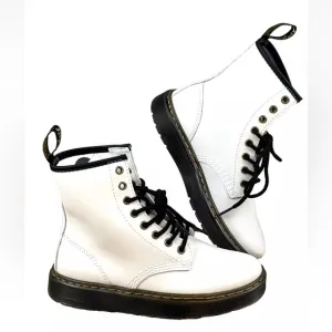 Dr Martens AirWair Zavala Women’s Size 7 White Smooth Leather Doc Combat Boots