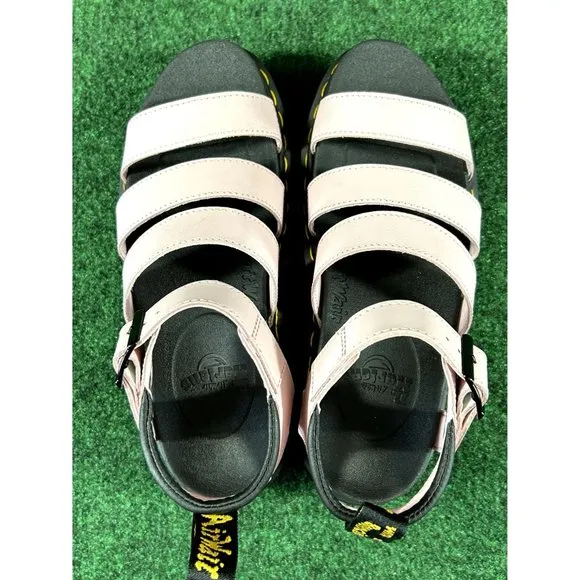 Dr Martens Blaire Pink Chalk Patent Leather Platform Strap‎ Sandals Women’s 8