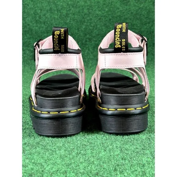 Dr Martens Blaire Pink Chalk Patent Leather Platform Strap‎ Sandals Women’s 8