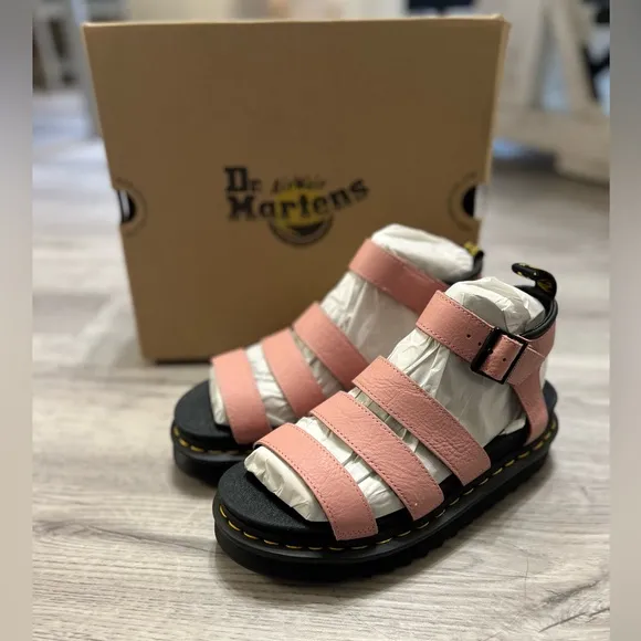Dr. Martens BLAIRE WOMEN'S PISA LEATHER STRAP SANDALS size 8
