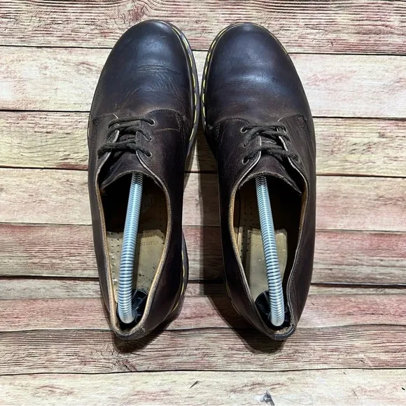 Dr. Martens Brown Leather Lace Up Low Boots