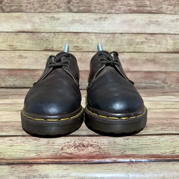 Dr. Martens Brown Leather Lace Up Low Boots