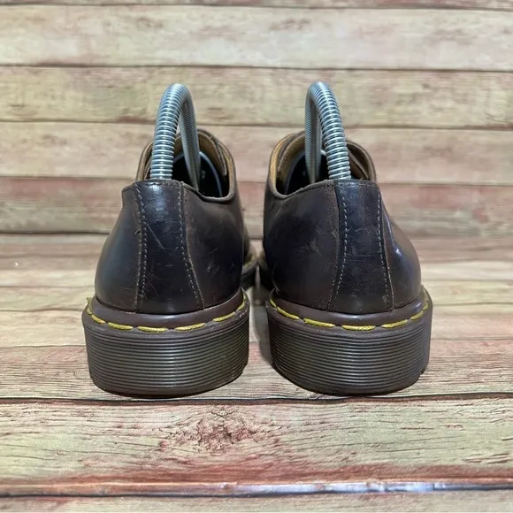 Dr. Martens Brown Leather Lace Up Low Boots
