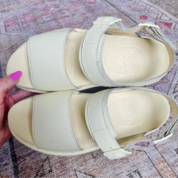 Dr. Martens Butter Yellow Voss Chunky Leather Sandals