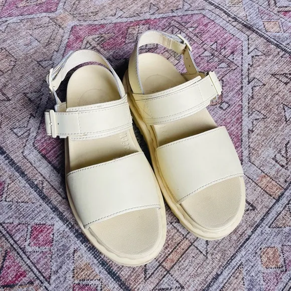 Dr. Martens Butter Yellow Voss Chunky Leather Sandals