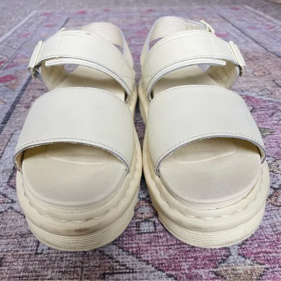 Dr. Martens Butter Yellow Voss Chunky Leather Sandals