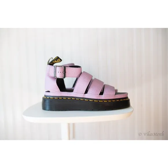 Dr. Marten's CLARISSA II PISA LEATHER PLATFORM STRAP SANDALS 5 NEW