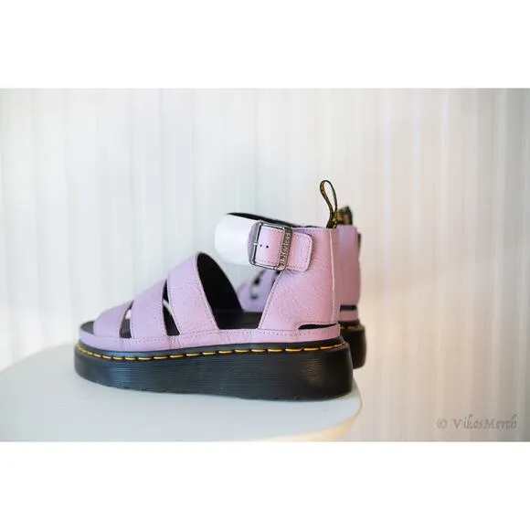 Dr. Marten's CLARISSA II PISA LEATHER PLATFORM STRAP SANDALS 5 NEW