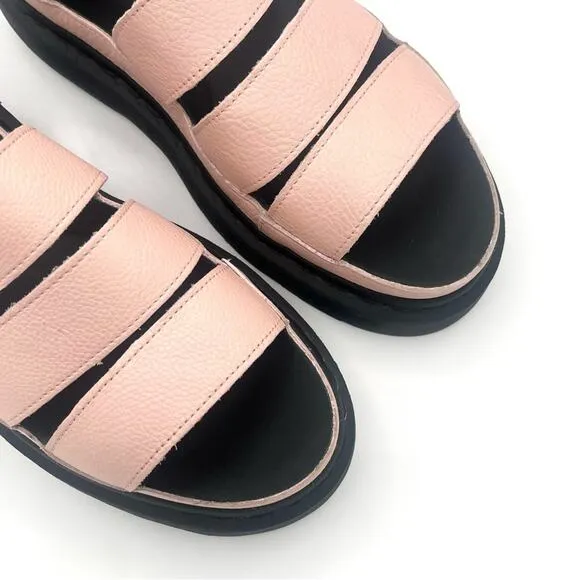 Dr. Martens Clarissa II Quad pisa Leather Platform Gladiator Sandals Pink Sz 11