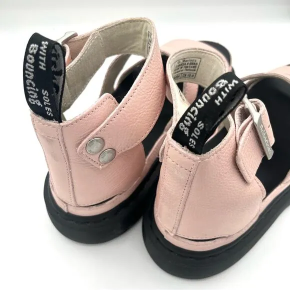 Dr. Martens Clarissa II Quad pisa Leather Platform Gladiator Sandals Pink Sz 11