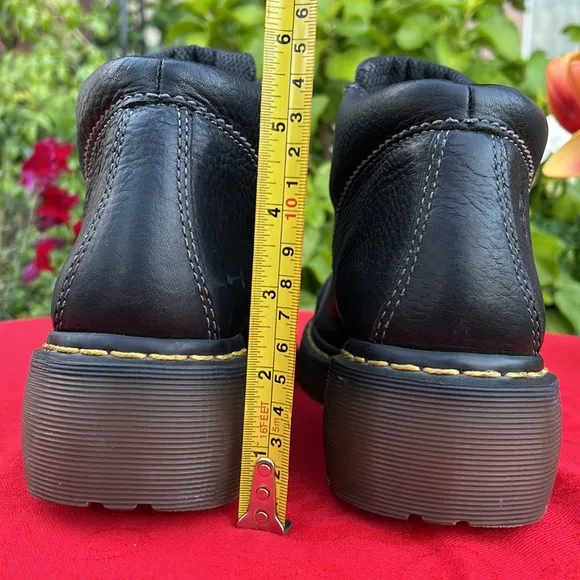 Dr. Martens Daisy Flower 12278 Y2K Chunky Platform Black Ankle Boots