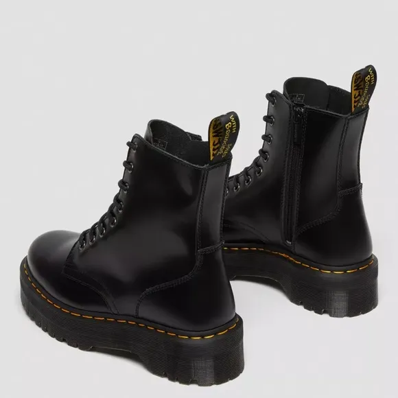 Dr. Martens JADON BOOTS SMOOTH LEATHER PLATFORM BOOTS SIZE 8