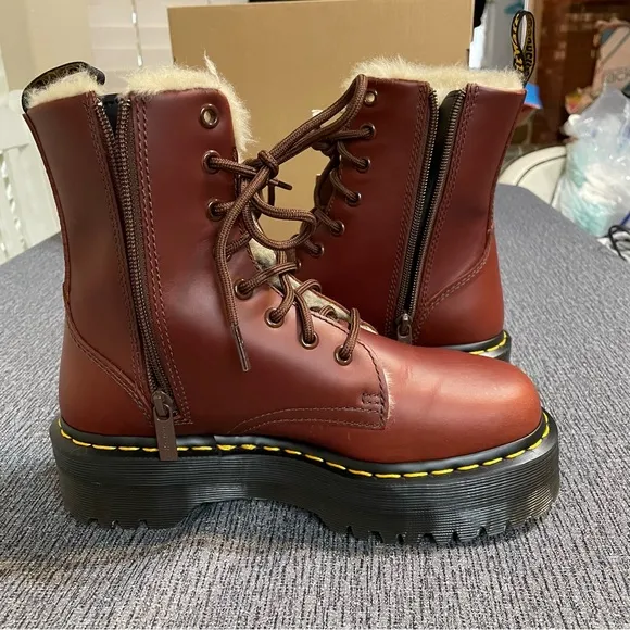 Dr. Martens Jadon Faux Fur Lined Lug Sole Boots