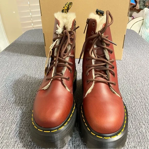 Dr. Martens Jadon Faux Fur Lined Lug Sole Boots