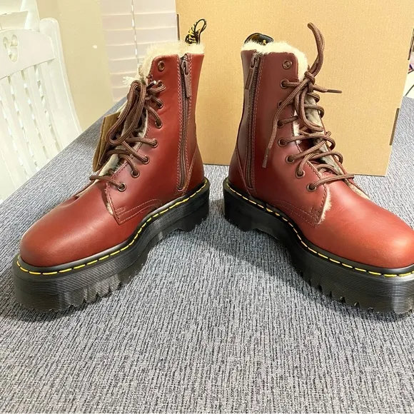 Dr. Martens Jadon Faux Fur Lined Lug Sole Boots