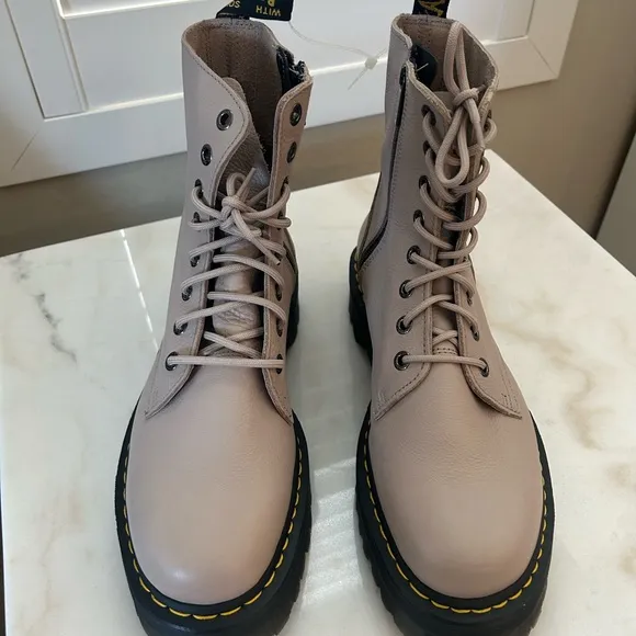 Dr. Martens Jadon III Combat leather ankle Platform Boots US 13 Men’s New Taupe
