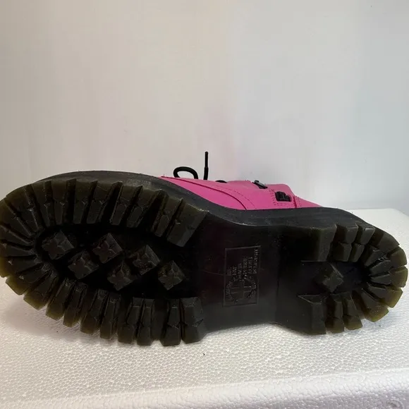 Dr. Martens  Jadon  Pink Leather Platform Boots Steampunk Grunge Goth Wom Size 7