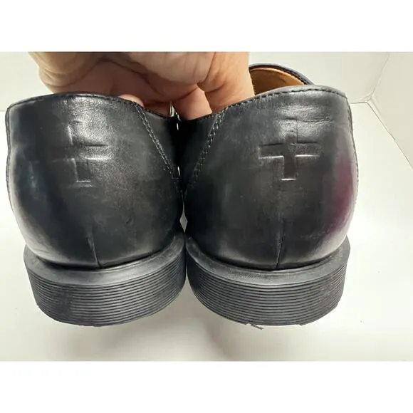 Dr. Martens Men’s Black Leather Monk Strap Loafers Buckle Y2K Size 10M