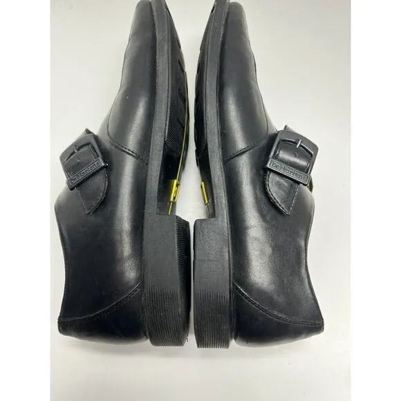Dr. Martens Men’s Black Leather Monk Strap Loafers Buckle Y2K Size 10M