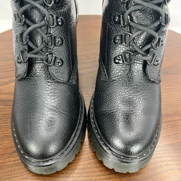 Dr. Martens Persephone Boots Women's 8 Black Leather Chunky Platform Lug Lace Up