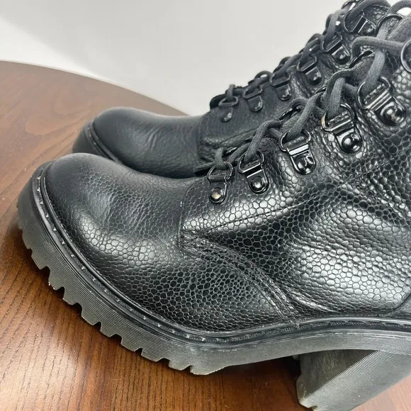 Dr. Martens Persephone Boots Women's 8 Black Leather Chunky Platform Lug Lace Up