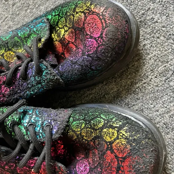 Dr Martens Rainbow Scale 1460 Boots, size 34