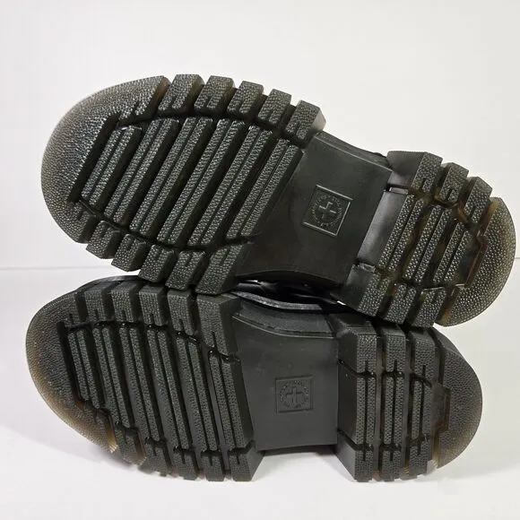 Dr. Martens Ricki Gladiator Sandals Women 5 Black Leather Platform Goth Punk NEW